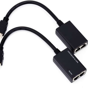 Extender HDMI 30 m, transmisie RJ45, rezoluție 1920x1080