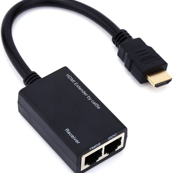 Extender HDMI 30 m, transmisie RJ45, rezoluție 1920x1080
