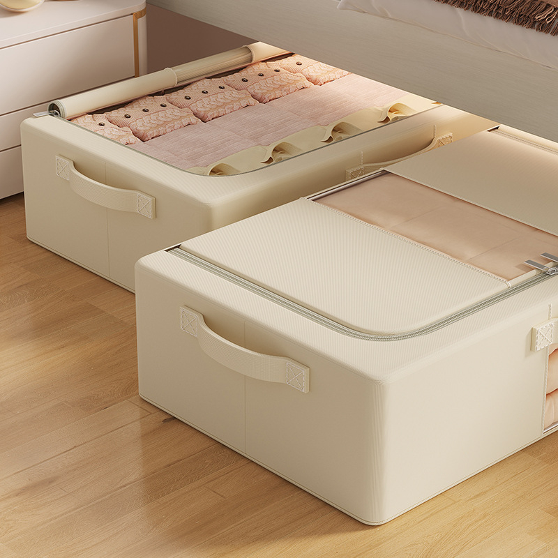 Cutie de depozitare sub pat — țesătură poliester, capacitate 70–80 L, portabilă, model SNX4054