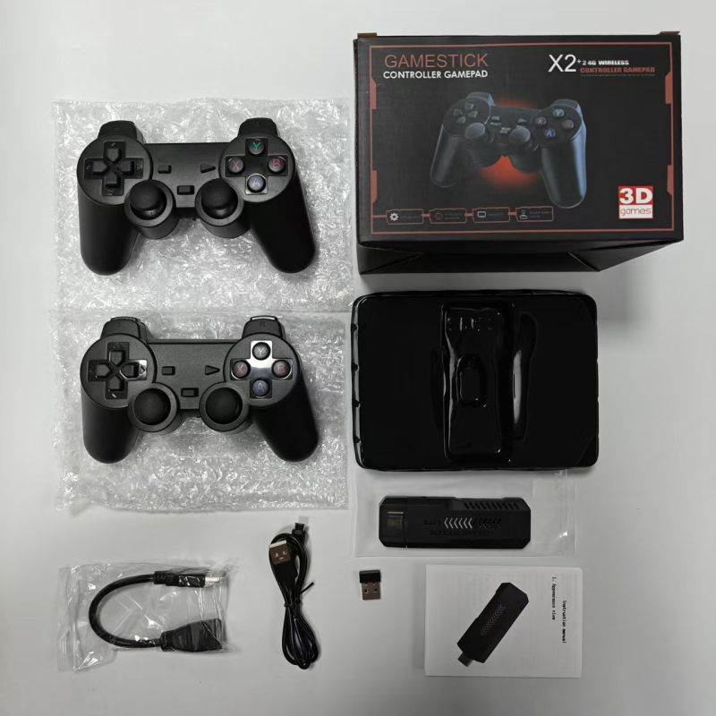 X2 gaming konzola – bežični 2.4G, HDMI, kontroleri za dva igrača, retro stil