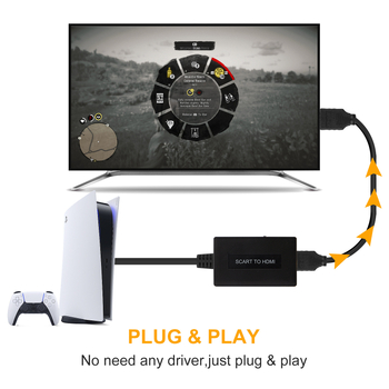 Adaptor SCART la HDMI, rezoluție 1080P, alimentare USB, lansare 2023