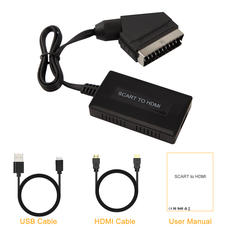 Adaptor SCART la HDMI, rezoluție 1080P, alimentare USB, lansare 2023