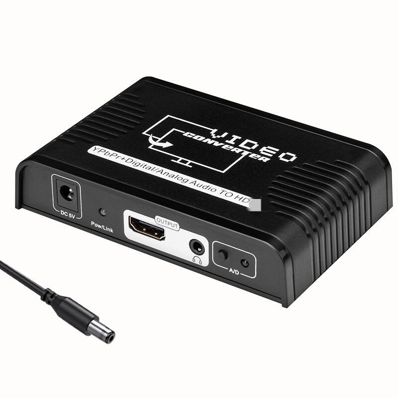 YPbPr na HDMI pretvarač, 1080P komponentni video u HDMI adapter, uključen kabel za napajanje