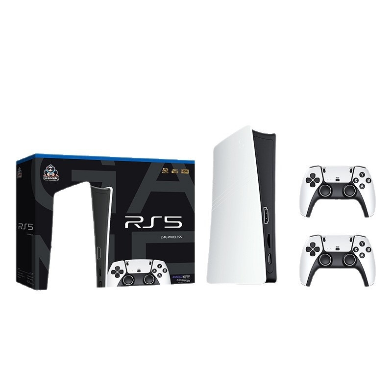 Consolă de jocuri cu joystick, 64GB memorie, interfață HDMI, pentru doi jucători, emulator 50 în 1, stil nostalgic