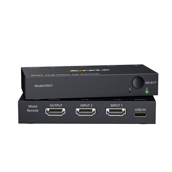 HDMI prekidač sw21, 8K60Hz, 2 ulaza/1 izlaz, KVM prekidač, duljina kabela 1,5 m