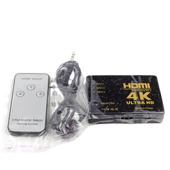 HDMI prekidač 3 ulaza 1 izlaz s daljinskim upravljačem, 4K rezolucija, OEM kompatibilan