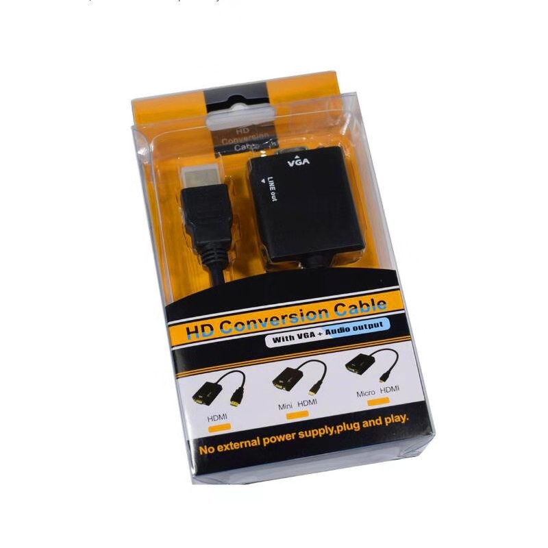 Adaptor HDMI către VGA, model HDML/VGA, brand dx, conversie video, rezoluție 720p/1080p