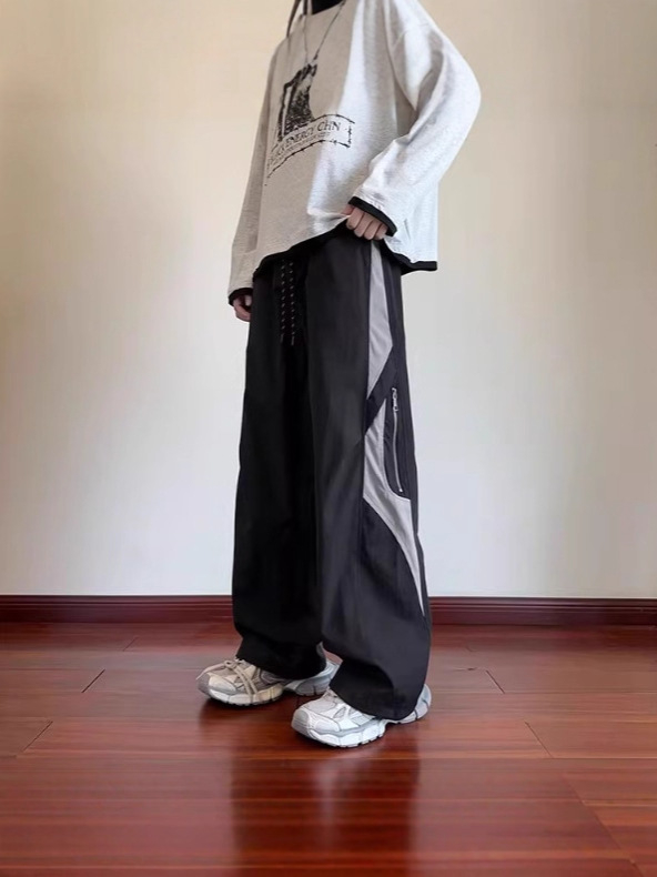 Pantaloni cargo casual pentru bărbați, croială dreaptă, închidere cu șnur și curea, material poliester ≥90%, toamnă