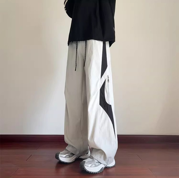 Pantaloni cargo casual pentru bărbați, croială dreaptă, închidere cu șnur și curea, material poliester ≥90%, toamnă