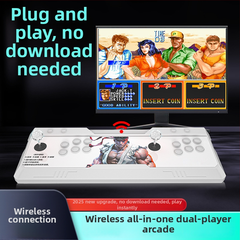 Kućna bežična arkadna igra konzola s TV priključkom, dvoigrački joystick borbeni stroj, ABS kućište, King of Fighters