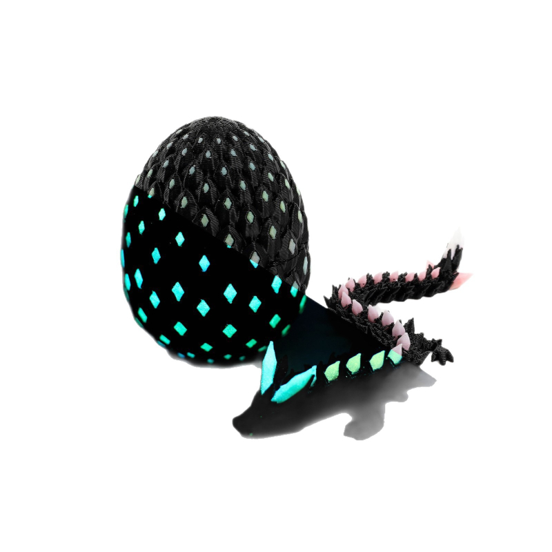 3D ispisani set dragonjeg jaja s noćnim svjetlom, PLA materijal, oblik dragocjenog jaja, 3D ispis