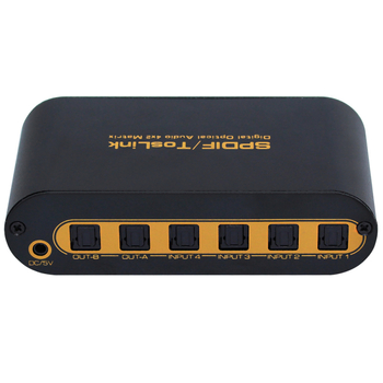 SPDIF optički matrčni prekidač/distributer, 4 ulaza 2 izlaza, digitalni zvuk, 1080p