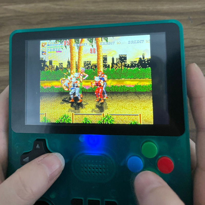 Consolă portabilă nostalgic pentru jocuri cu Emuelec 4.3, memorie 64GB/128GB, wireless, port USB-C OTG, compatibilă PSP/GBA/PS1