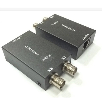 Adaptor Hxad G.703 RJ45 către BNC, de la balansat la deze balansat, impedanță 75-120 ohm, nucleu de cupru, carcasă metalică, suportă gestionare a alimentării, nu suportă wake-up de la distanță, destinat liniei de monitorizare a securității.