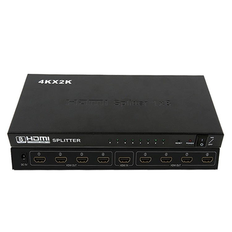 HDMI splitter 1x8, 4K ogledno prikazivanje na osam zaslona
