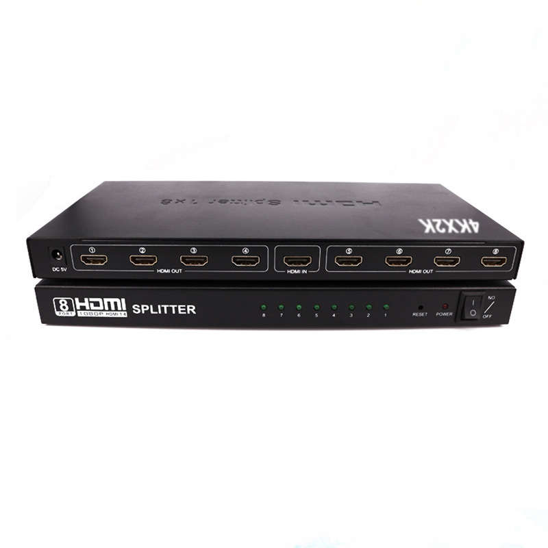 HDMI splitter 1x8, 4K ogledno prikazivanje na osam zaslona