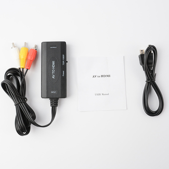 Convertor AV la HDMI / HDMI la AV, 1080p, cablu de 1 m, model HJY-51, Suport pentru gestionarea alimentării