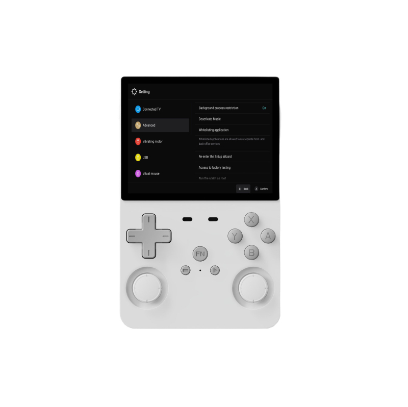 Consolă de jocuri portabilă cu joystick, ecran de 3,5 inch, 64GB ROM, 1GB RAM, sistem de operare open-source, RPG
