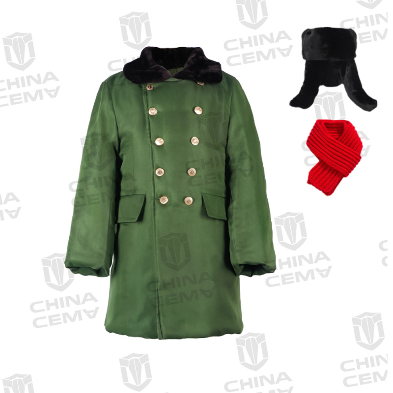 Jachetă din bumbac pentru copii în stil militar, căptușită cu fleece, termică, culoare solidă, iarnă, unisex