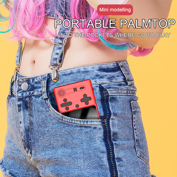 Consolă portabilă de jocuri M6, cu 500 jocuri clasice încorporate, ecran color HD, 8GB stocare, ieșire AV, modul pentru un singur jucător