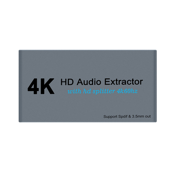 WIISTAR E12 HDMI διαχωριστής ήχου, 4K/2160P, 1 είσοδος HDMI, 2 έξοδοι ήχου, 3,5 mm ήχος