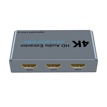 WIISTAR E12 HDMI διαχωριστής ήχου, 4K/2160P, 1 είσοδος HDMI, 2 έξοδοι ήχου, 3,5 mm ήχος