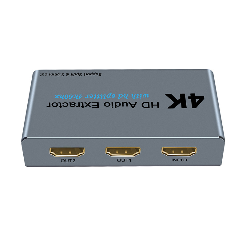 WIISTAR E12 HDMI διαχωριστής ήχου, 4K/2160P, 1 είσοδος HDMI, 2 έξοδοι ήχου, 3,5 mm ήχος