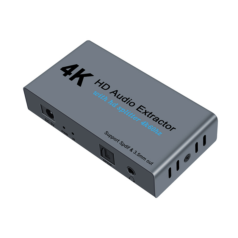 WIISTAR E12 HDMI διαχωριστής ήχου, 4K/2160P, 1 είσοδος HDMI, 2 έξοδοι ήχου, 3,5 mm ήχος
