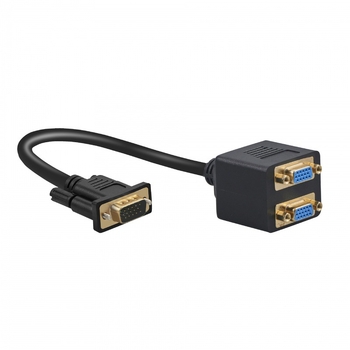 Split VGA 1 la 2, comutator/distribuitor video, rezoluție 1920x1080, cablu VGA, 2019