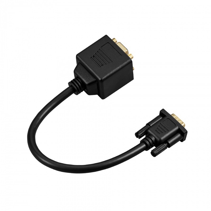 Split VGA 1 la 2, comutator/distribuitor video, rezoluție 1920x1080, cablu VGA, 2019