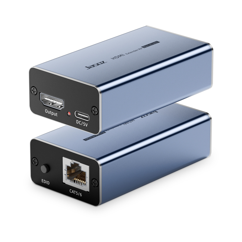 Comutator KVM cu extensor HDMI, 60 m RJ45 către HDMI, amplificator de semnal, 1080p/60Hz, suport pentru gestionarea energiei