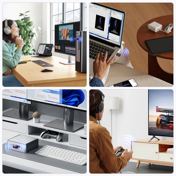 Toocki AX900 USB cardă de rețea wireless – Fără driver, Bluetooth 5.4, WiFi 6, Dual-band 2.4/5 GHz, 600 Mbps