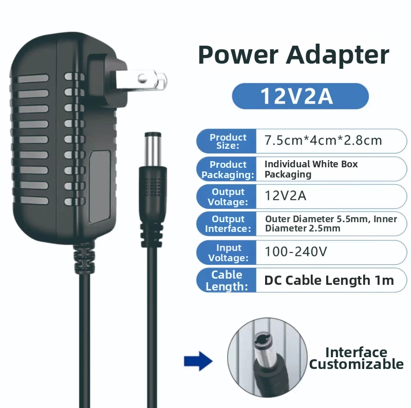 Napájací adaptér 12V2A s viacerými výstupmi: 5V2A, 6V1A, 9V2A, 12V1A pre mini práčku a monitorovaciu LED pásu