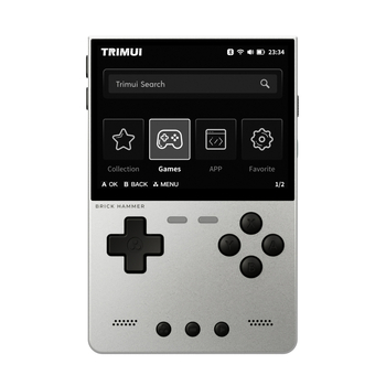TRIMUI Consolă portabilă de jocuri în formă de card, stil nostalgic, Linux OS, 8 GB memorie, interfață Type-C, conexiune wireless, ieșire 1080p