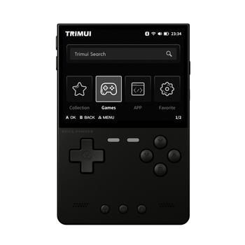 TRIMUI Consolă portabilă de jocuri în formă de card, stil nostalgic, Linux OS, 8 GB memorie, interfață Type-C, conexiune wireless, ieșire 1080p
