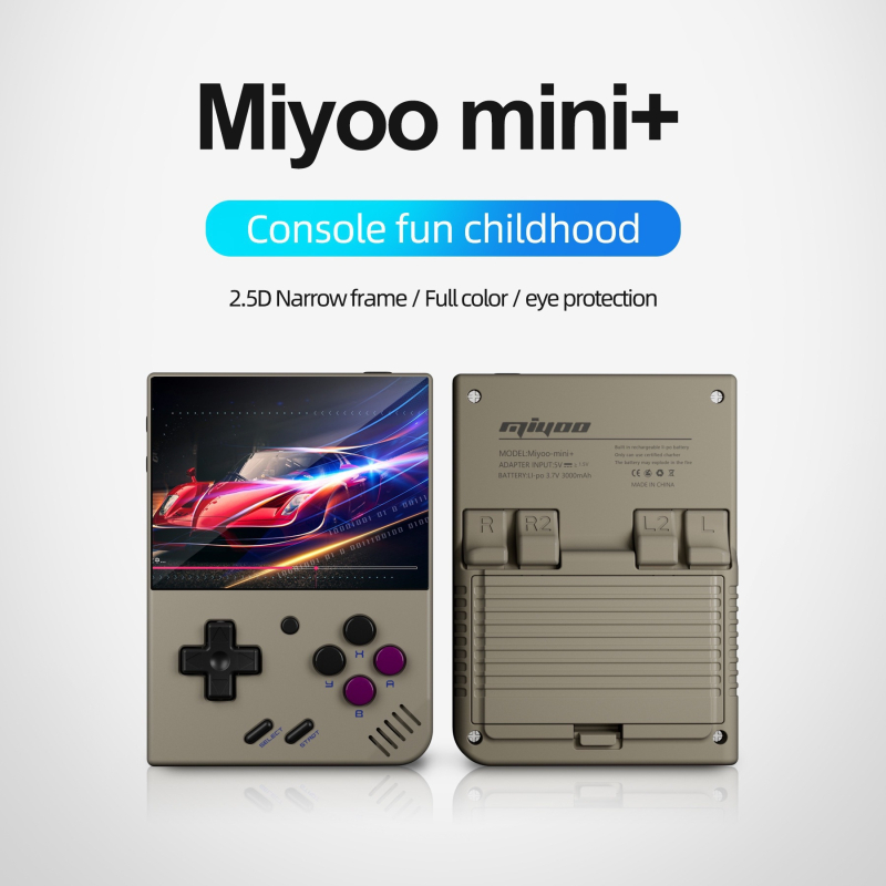 Prenosna retro gaming konzola s Miyoo sustavom, 64GB pohrane, 1080p izlaz, Wi-Fi, nostalgični stil