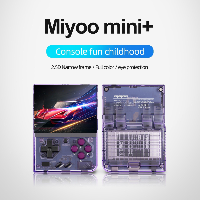 Prenosna retro gaming konzola s Miyoo sustavom, 64GB pohrane, 1080p izlaz, Wi-Fi, nostalgični stil