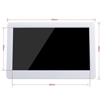 Reklámkijelzővel ellátott digitális fotókeret, 1024×600 felbontás, BMP/JPEG támogatás, SD/USB/TF kártya, zene- és videólejátszás, TV kimenet, ultra-szűk keret