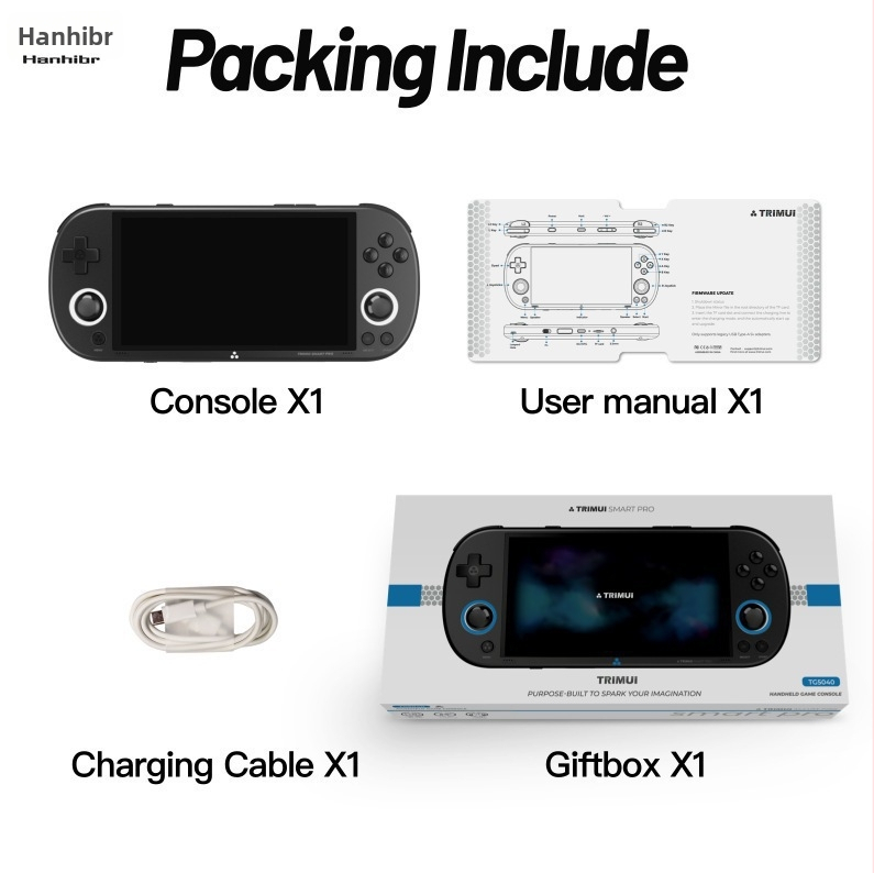 Prenosná herná konzola s IPS displejom, open-source, RPG; 32GB alebo 256GB úložisko, Wi-Fi, retro GBA/PSP arcade