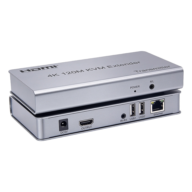 KVM extender 120 m HDMI 4K pošiljatelj i prijemnik za video signal (kompatibilan s Windowsom)