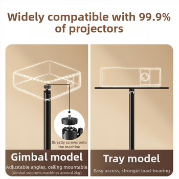 Suport de proiector pe podea pentru uz casnic — montaj fără găuri, tavă ascunsă, plasare lângă canapea, lângă perete. Brand Junyi