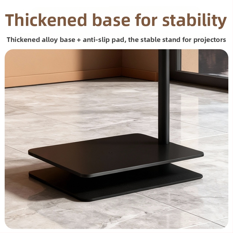 Suport de proiector pe podea pentru uz casnic — montaj fără găuri, tavă ascunsă, plasare lângă canapea, lângă perete. Brand Junyi