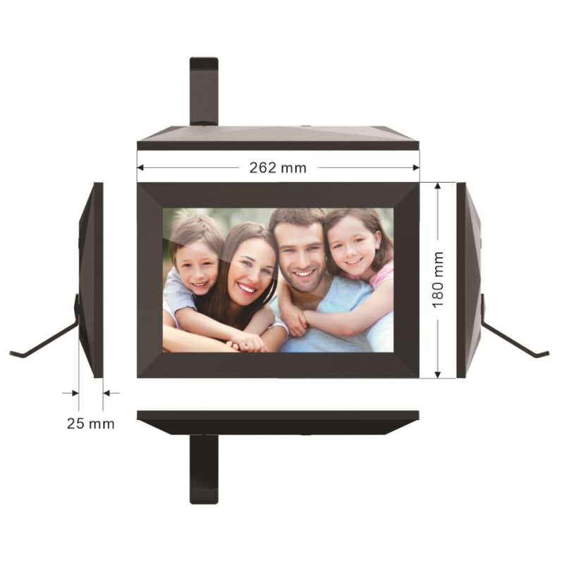 Android-alapú 10,1 hüvelykes digitális fotókeret, 1280x800 felbontás, 16GB tárhely, SD/USB támogatás