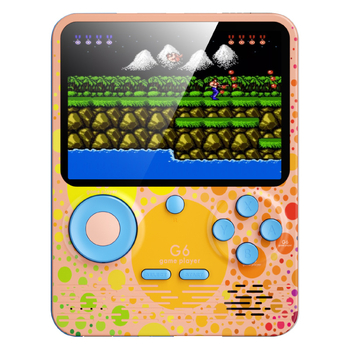 G6 666-in-1 Consolă portabilă de jocuri — Stil nostalgic retro, 1 GB memorie, Interfață USB, Conexiune cablată, Funcție Power Bank, Susține 2 jucători