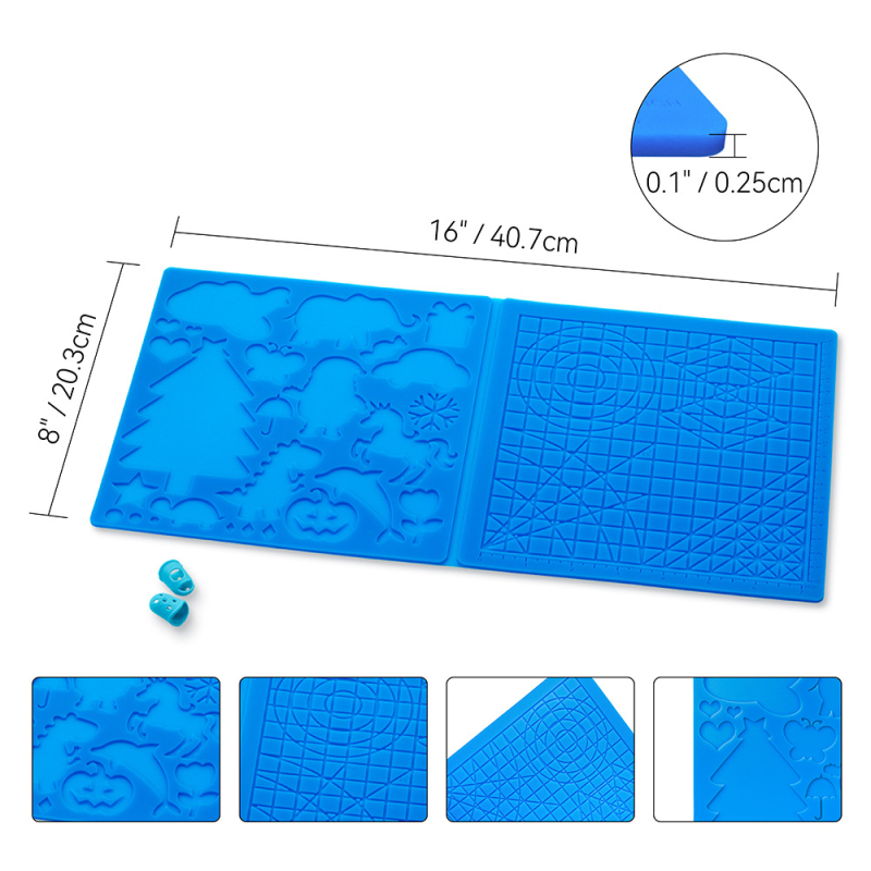 Pad za 3D pisač, kvadratni silikon šablona za DIY crtanje