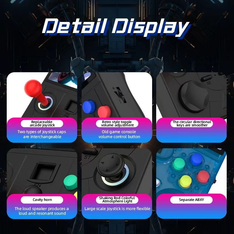 DC40V prijenosna igraća konzola s otvorenim sustavom Linux, 4-inčni zaslon, Wi-Fi online multiplayer, vibracije, PSP igre, 64GB/128GB memorije