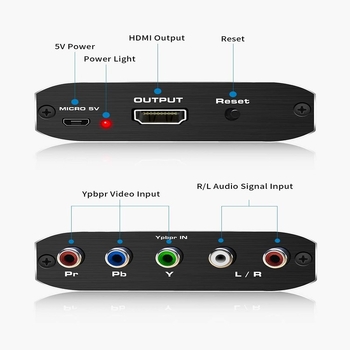 Convertor YPbPr la HDMI și RGB la HDMI pentru Home Theater, 1080P, Model OZHSC1, Suport pentru toate sistemele, Trezire de la distanță, Gestiune a energiei