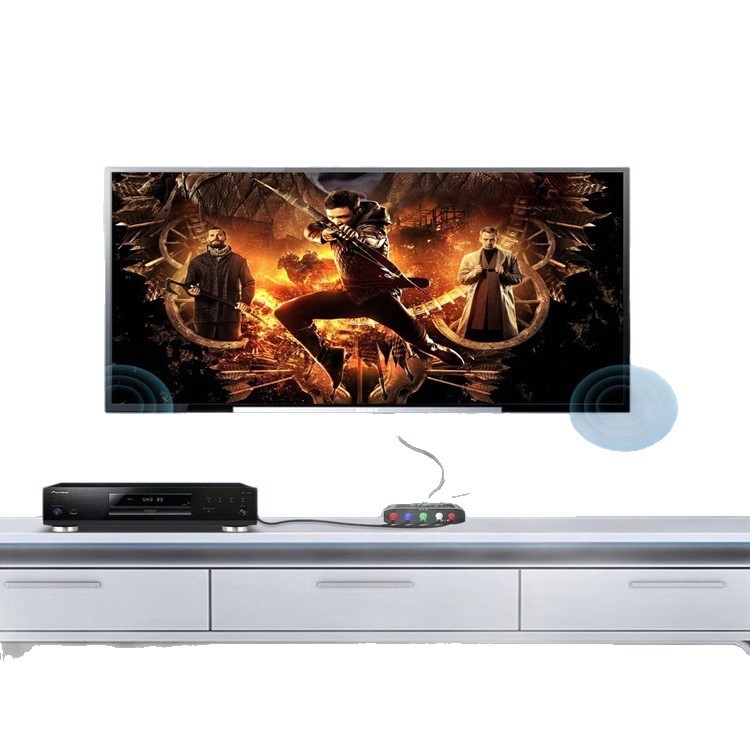 Convertor YPbPr la HDMI și RGB la HDMI pentru Home Theater, 1080P, Model OZHSC1, Suport pentru toate sistemele, Trezire de la distanță, Gestiune a energiei