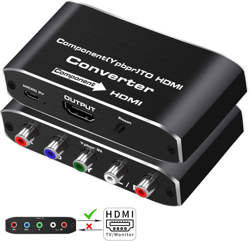 Convertor YPbPr la HDMI și RGB la HDMI pentru Home Theater, 1080P, Model OZHSC1, Suport pentru toate sistemele, Trezire de la distanță, Gestiune a energiei
