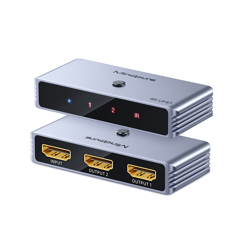 HDMI comutator bidirecțional, 2 intrări, 1 ieșire, 8K60Hz, trezire de la distanță, gestionarea energiei